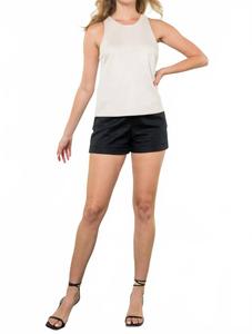 Замшевая майка Alexandria цвета устрицы/овсянки THML, Oyster/Oatmeal