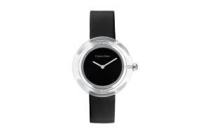 Calvin Klein Часы CK/ Wind Style Collection Wrist Watch Quartz Movement Leather Strap 34 Black Dial Women's Watch 25200020, Black Dial