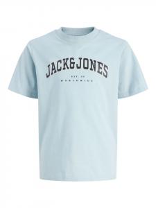 JACK & JONES Junior Футболка JJECALEB VARSITY TEE O-NECK JNR небесно-голубого цвета