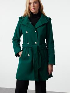 Пальто межсезонное Trendyol, темно-зеленый