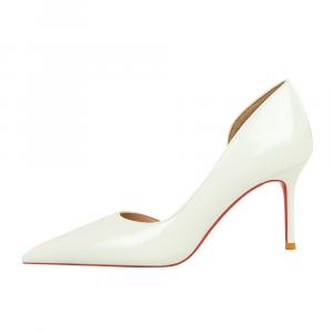QITUMAUL Стройные каблуки на высоком каблуке женские белые, цвет White[Heel Height 7.5cm]