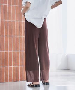 Прозрачные плиссированные широкие брюки Coen, цвет Md. Brown