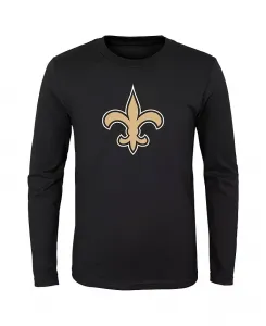Черная футболка с длинным рукавом и логотипом начальной школы New Orleans Saints для дошкольников Outerstuff