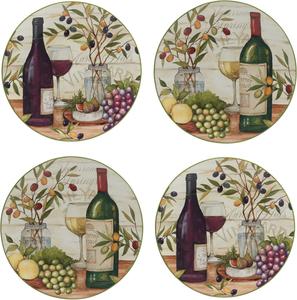 Certified International Meadow Brook обеденные тарелки 28 см, набор 4 шт, 2 дизайна