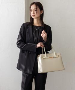 Двусторонняя квадратная сумка-тоут для женщин, идеально подходящая для церемоний поступления и окончания учебы, а также для поездок на работу Depral, цвет Ivory