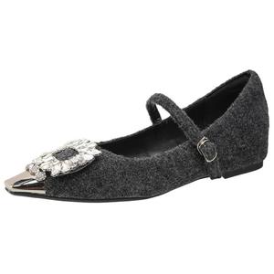 City camel Блок каблук Мэри Джейн туфли женские серые, цвет Gray