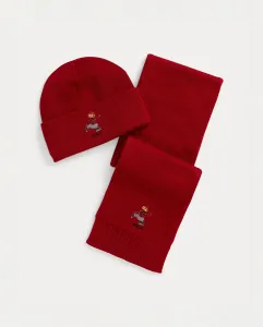 Детский комплект из двух частей из хлопка Polo Ralph Lauren, гранатовый