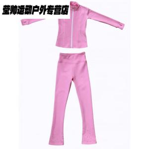 HEAD Костюм для фигурного катания женский и детский, высокоэластичный водонепроницаемый дышащий всесезонный комплект с подкладкой из флиса, куртка с юбкой и обувью, светлый розовый, плотная ткань, кастомизация, невозврат, размер XXS