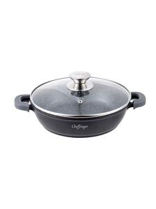 Литая алюминиевая сервировочная кастрюля Ø28 см с крышкой черного цвета COFI 1453, 28 см