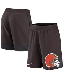 Мужские коричневые шорты Cleveland Browns с эластичной тканью для занятий спортом Nike