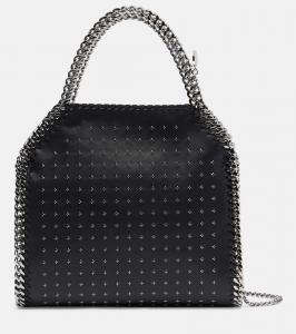 Сумка-тоут Falabella Small из искусственной кожи Stella McCartney, Black/Ruthenium