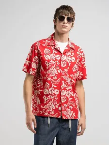 Хлопковая поплиновая рубашка «Алоха» с изображением гибискуса