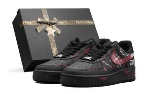 Nike Технология амортизации Air Force 1, износостойкие низкие скейтборд кроссовки unisex черный