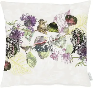 АПЕЛЬТ декоративная подушка "2714", чехол без наполнения, 1 шт APELT 49х49 см, цвет natur/beere/aubergine + bedruckt