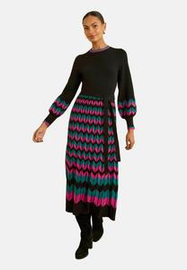 Платье Love & Roses PETITE FIT, Black Multi Chevron/Black