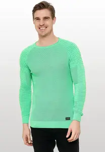 Вязаный свитер Rusty Neal с современным круглым вырезом, зеленый