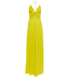 Платье макси из джерси с вырезом на шее Etro, Giallo