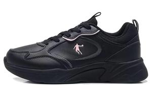 Амортизирующие износостойкие легкие низкие кроссовки женские черные QIAODAN