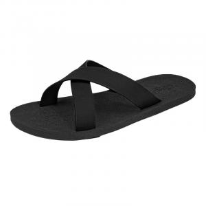 MADEN Базовые минималистичные стильные сандалии мужские летние черные, цвет Black