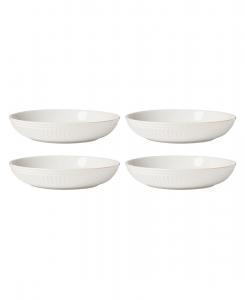 Набор из 4 обеденных мисок French Perle Groove Lenox, белый