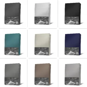 Простыня на резинке из джерси, мягкий плотный хлопок на резинке по всему периметру, цвет: серебристый, размер: 180 х 200 см - 200 х 200 см One-Home