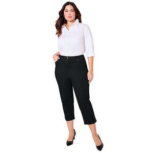 Женские джинсы-капри plus size Right Fit Curvy Catherines, Black