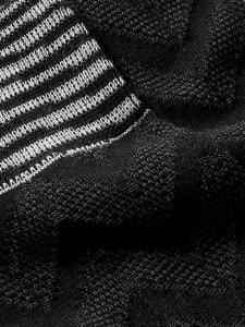 Три пары полосатых носков из смеси хлопка и вязания крючком MISSONI, черный