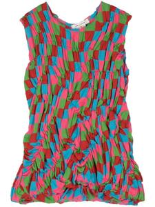 Топ со сборками в клетку Comme Des Garçons, розовый