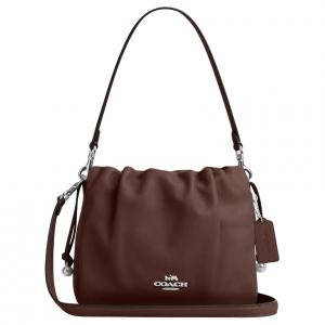 Гладкая кожаная сумка через плечо, наплечная сумка Trumpets Women's Maple COACH