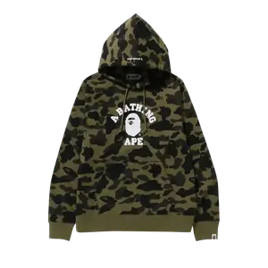 Худи BAPE 1st Camo College Pullover 'Green', зеленый