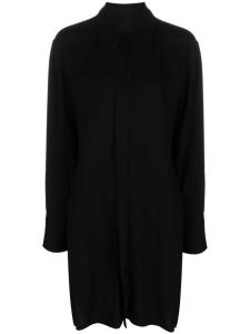 Yohji Yamamoto многослойное платье-рубашка с длинными рукавами, черный
