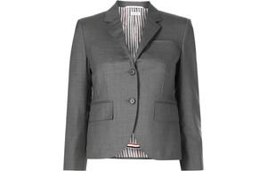 Короткий однобортный блейзер THOM BROWNE, серый