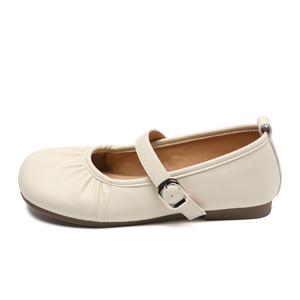 Туфли Мэри Джейн 1 см женские ZHR, Beige