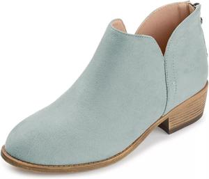 Женские ботильоны YDN на средним каблуке, с заостренным носком миндальной формы, низкий устойчивый каблук, классические туфли с вырезом V сзади и молнией, размеры 4-15 US, Light Blue