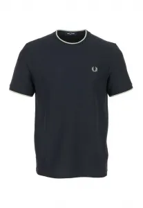 Детальная базовая футболка из крепа Fred Perry, Navy