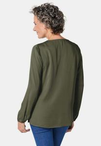 Блуза MIT MODISCHER KRAGENVERARBEITUNG GOLDNER, светло-зеленый