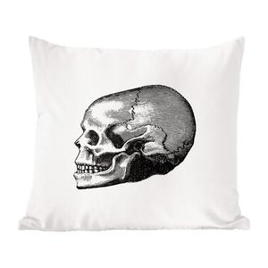 Декоративная подушка MuchoWow, диванная подушка, декоративная подушка для гостиной, 60 х 60 см, винтаж, череп, ретро, ​​чехол на подушку, хлопчатобумажная ткань, декоративные наволочки