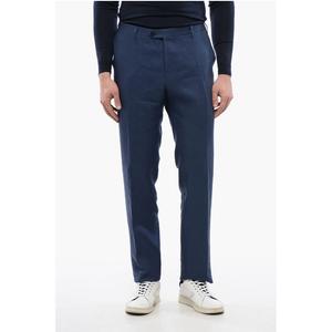 Брюки ACADEMY из чистого льна с 4 карманами Corneliani, Blue