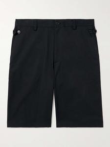 Lucas Ossendrijver Прямые шорты из эластичного хлопкового твила THEORY, черный