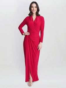 Макси-платье с запахом из джерси hilary Gina Bacconi, цвет Magenta