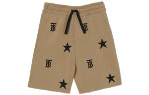 Шорты детские Burberry с принтом, хаки