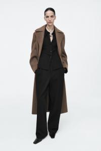 Брюки с прямыми ногами и завязками COS, черный