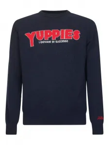 Свитер с жаккардовой надписью Mc2 Saint Barth, синий