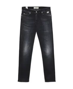 Черные джинсы с эффектом потертости. Roy Roger'S, черный