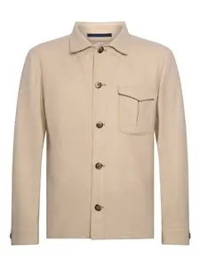 Куртка с накладными карманами на пуговицах Franzese Collection, нейтральный
