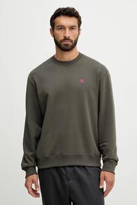 Хлопковая толстовка Calvin Klein Jeans, зеленый