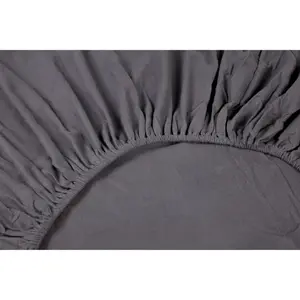 Простыня кайори «Сёва», 100% хлопковая фланель Kayori, антрацит