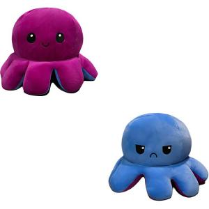 Обратимый плюшевый осьминог, высота 20см/30см/40см GUAIGUAIXIONG, темно-синий