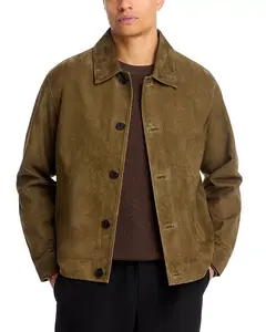 Кожаная куртка Амоса Theory, зеленый