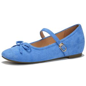 OMS Женские туфли Мэри Джейн красные/желтые/синие/бежевые - синие [высота каблука 5 см], цвет Blue[Height Increasing 5CM]